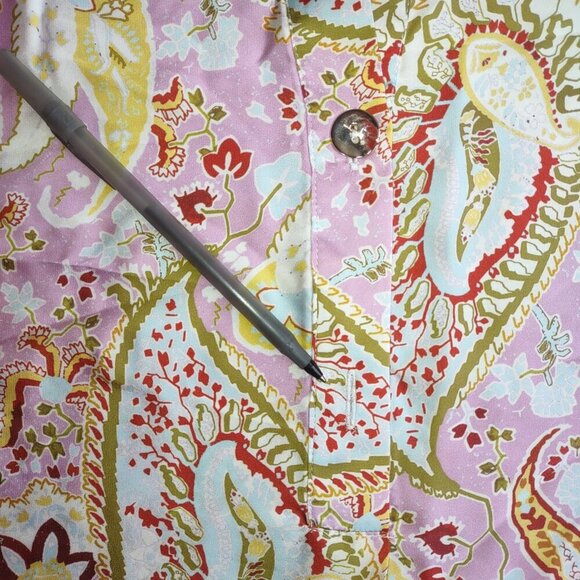 ZARA Floral Paisley Satin Kaftan Tunic Dress  Pink & Gold Women Small  Boho  NWT - Picture 13 of 14